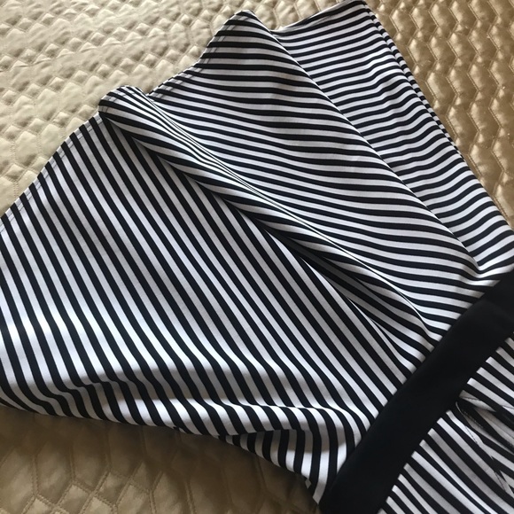 black and white stripped flared sun dress - Picture 6 of 7